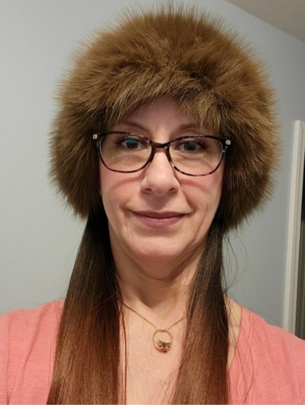 NWOT Nel's Wigs Dark Brown/Red Ombre Hat Wig